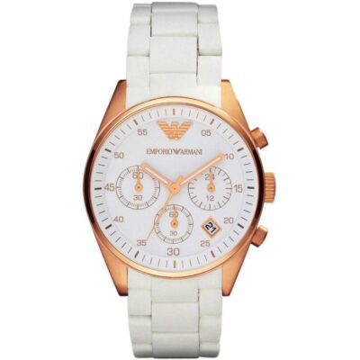 Emporio Armani Men's Tazio White Chronograph Watch - AR5919